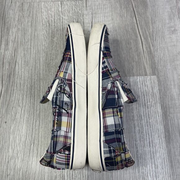 Polo Ralph Lauren Sneakers Keaton Slip On Tiger Plaid Shoes Size 12 Preppy A - Picture 9 of 10